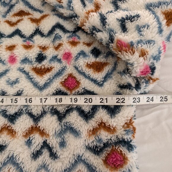 EDDIE BAUER Pullover Women's L Multicolor Aztec 1/4 Zip Mock Long Sleeve Sweater - Picture 11 of 12